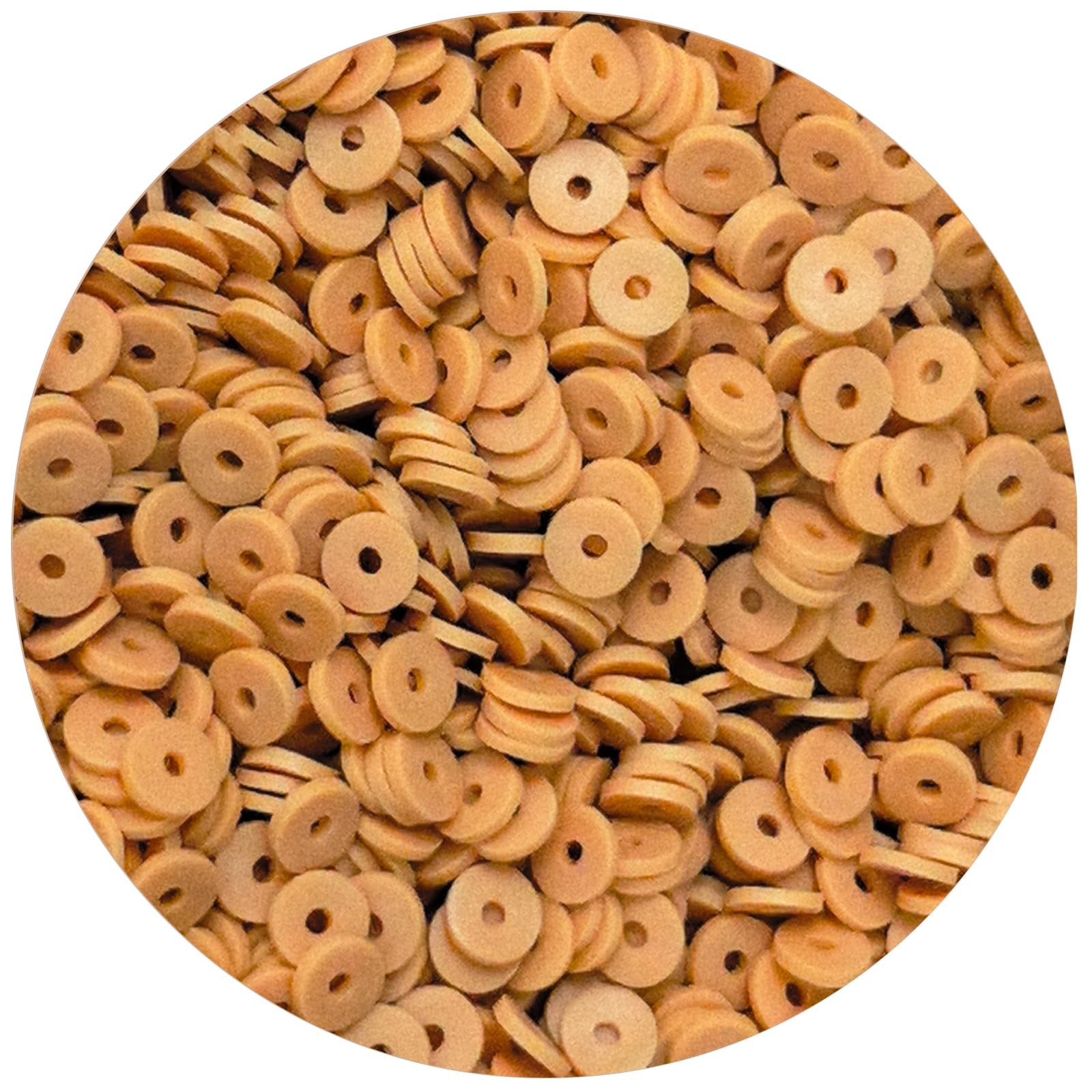 2000pcs Gold Clay Beads 6mm Heishi Polymer Flat Disc Spacer Jewelry DIY Crafts