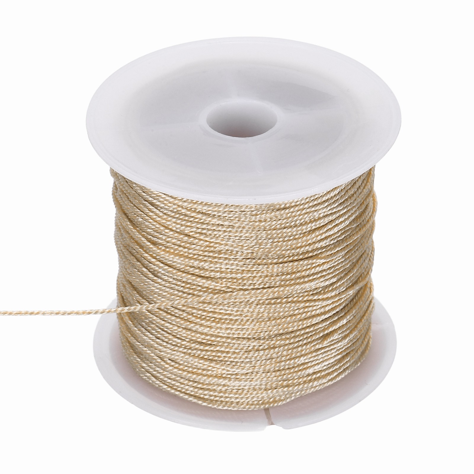 1 Roll 0.8mm Metallic Cords Thread Khaki 27.34 Yards