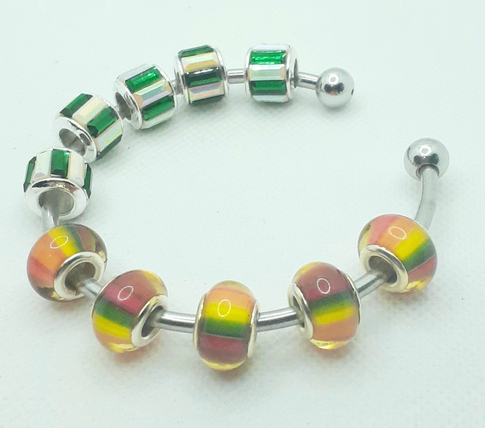 You Pick European Striped Beads 5 ct. Original/Faceted/Mult. Colors w/Discount