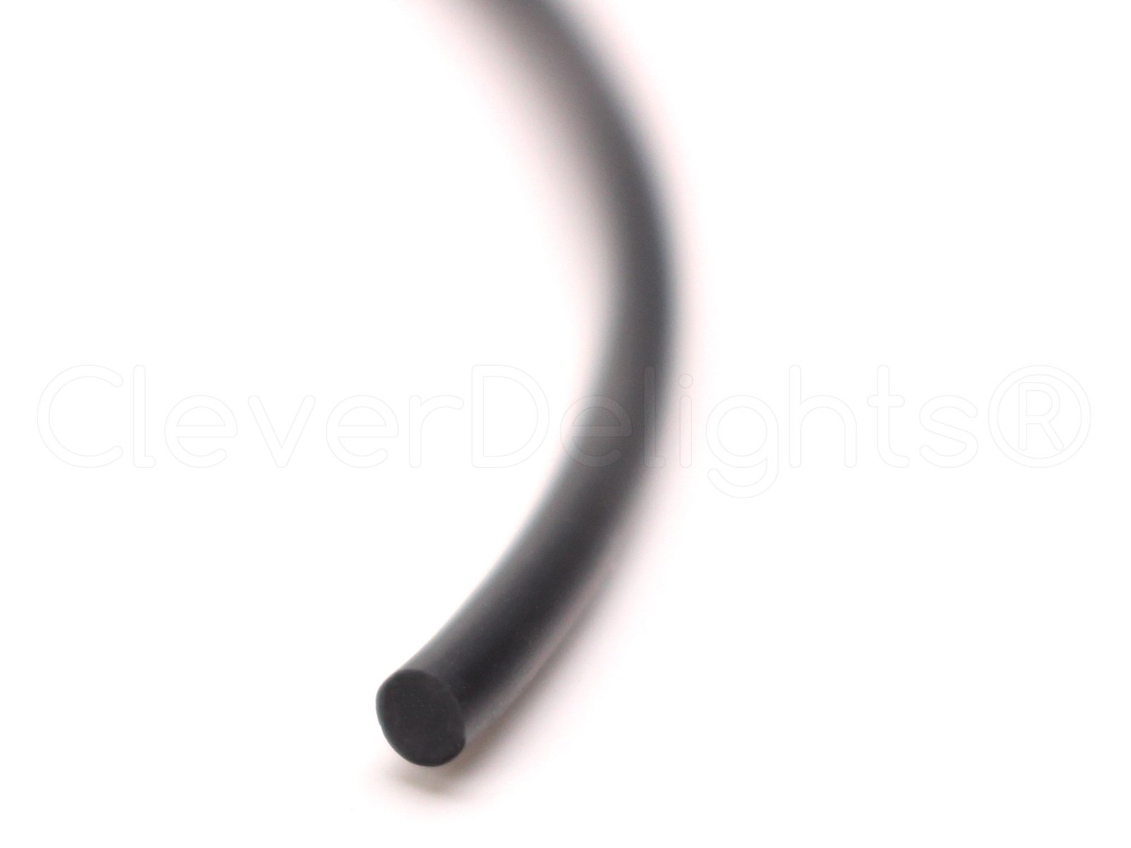 Rubber Cord Black Solid Round 5mm (3/16″) 10 Feet for Crafts Jewelry