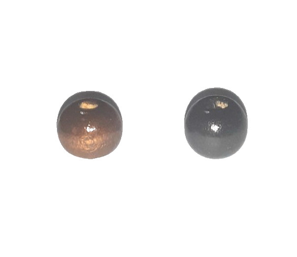 200 Natural Wooden Beads Black & Brown Mix Bulk 10mm