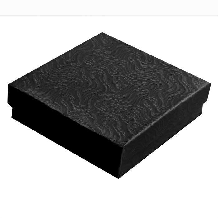 Swirl Black Cotton Filled Jewelry Packaging Gift Boxes Cardboard Box 100~200~500