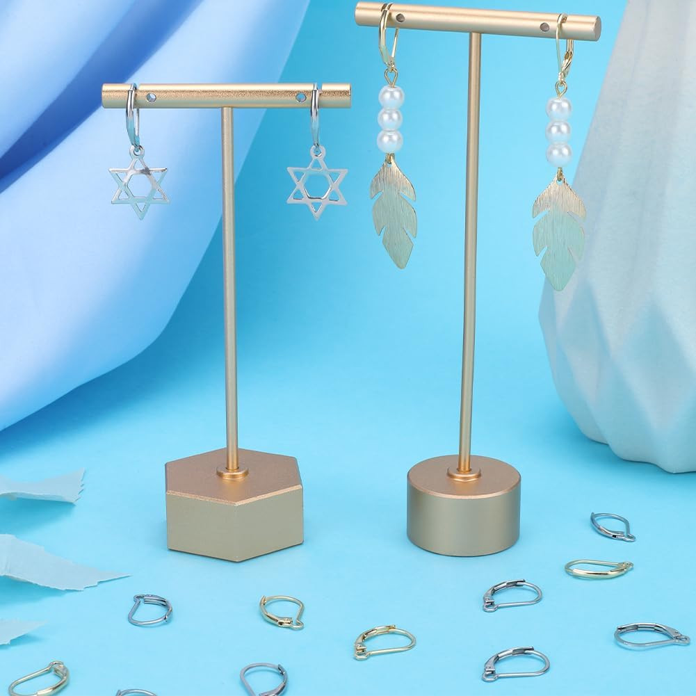 100pcs 24K Gold Plated Leverback Earring Hooks Stainless Steel DIY Findings