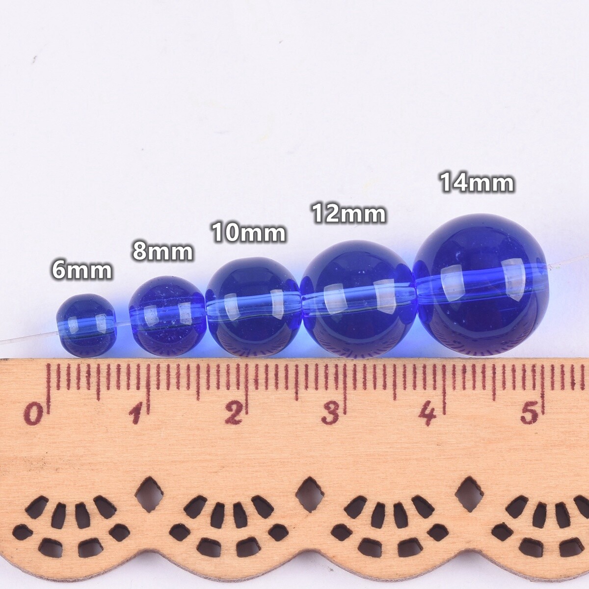 Round Glossy 6mm 8mm 10mm 12mm 14mm Crystal Glass Loose Beads for Jewelry Making