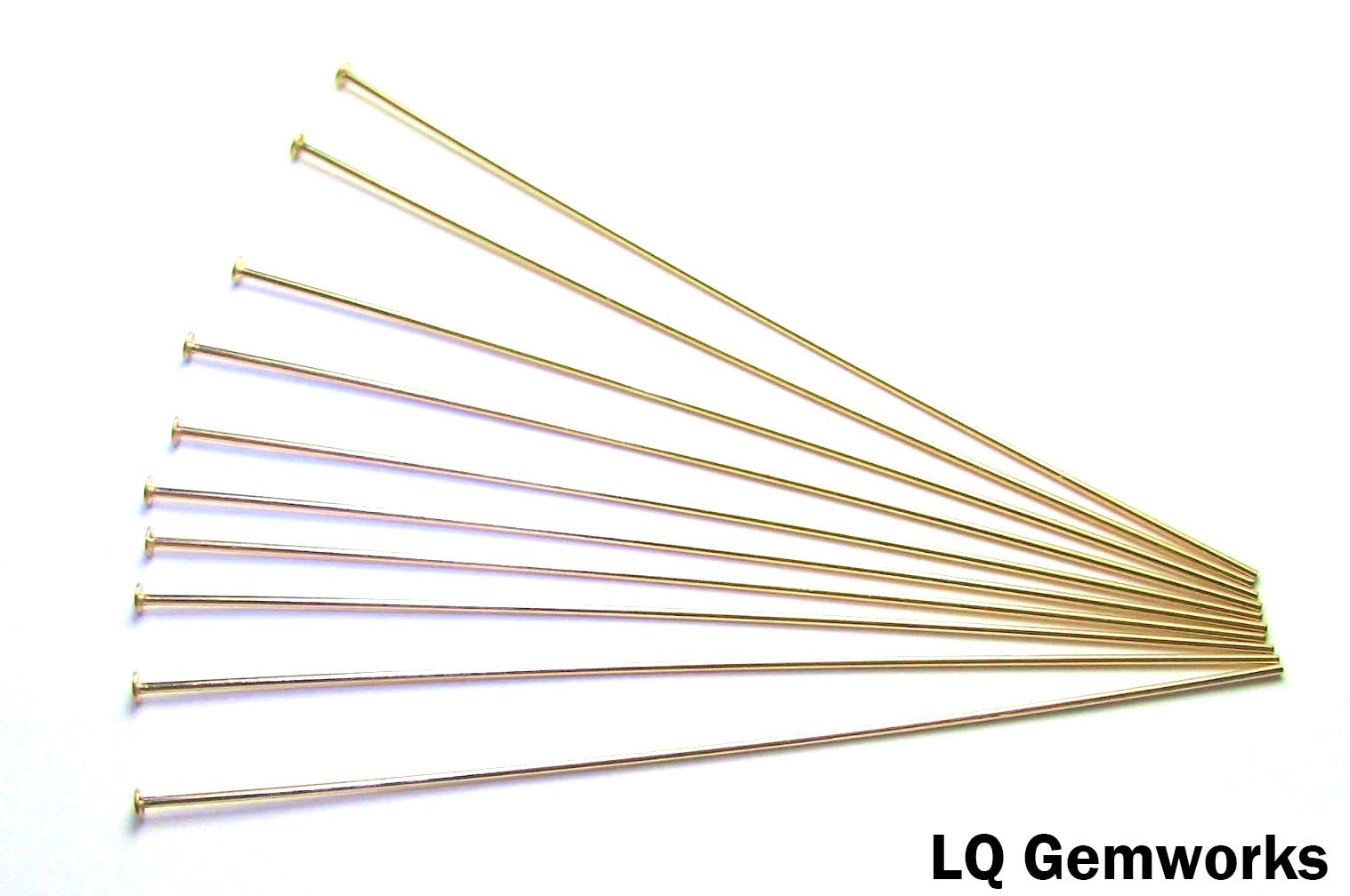 3″ GOLD FILLED HEAD PINS 20-24-26 Gauge
