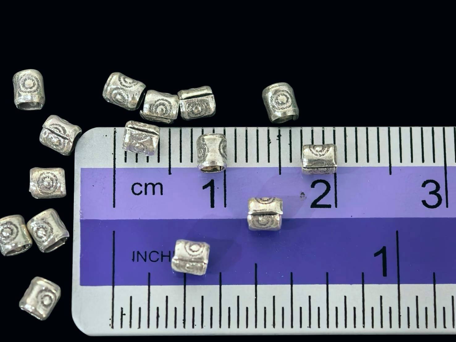 Silver beads Karen hill tribe silver 50 fancy bead