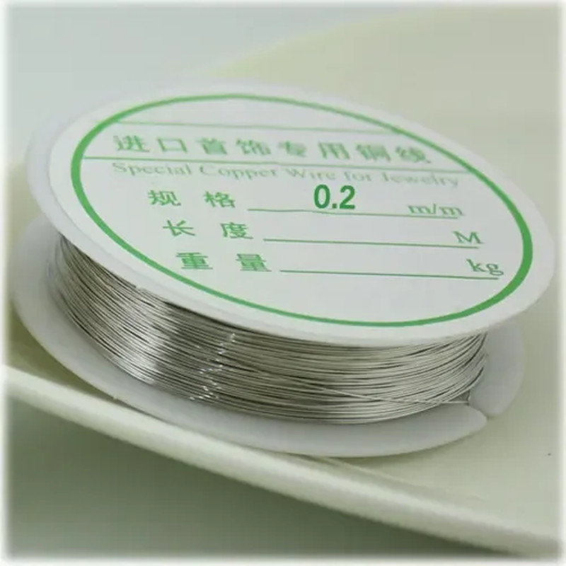 0.2Mm-1Mm Golden Silver Plated Copper Wire String Thread Metal Beading Wire for