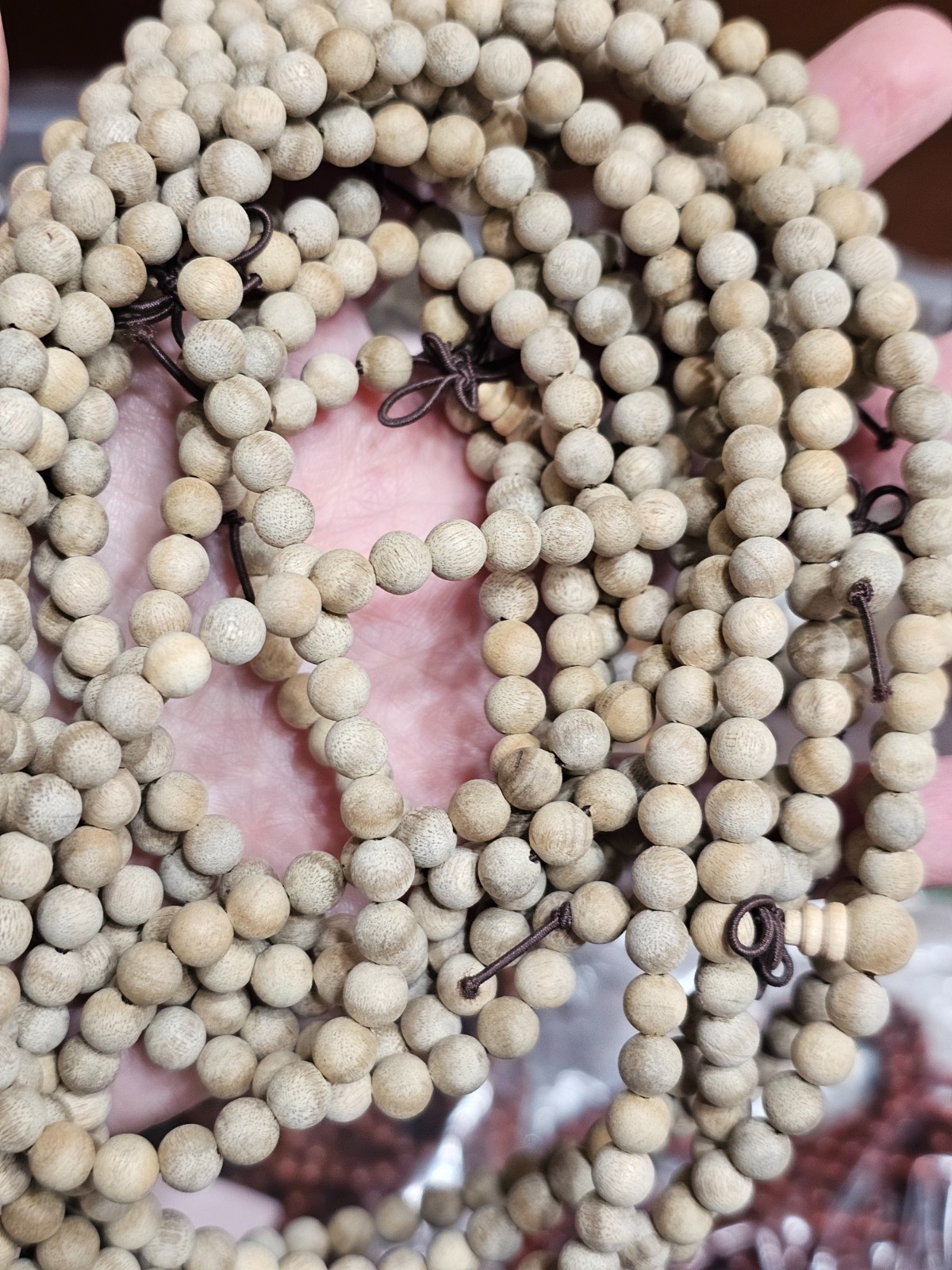 6MM Wood Mala Prayer Buddha Meditation Beads Round BULK LOT 45 STRANDS