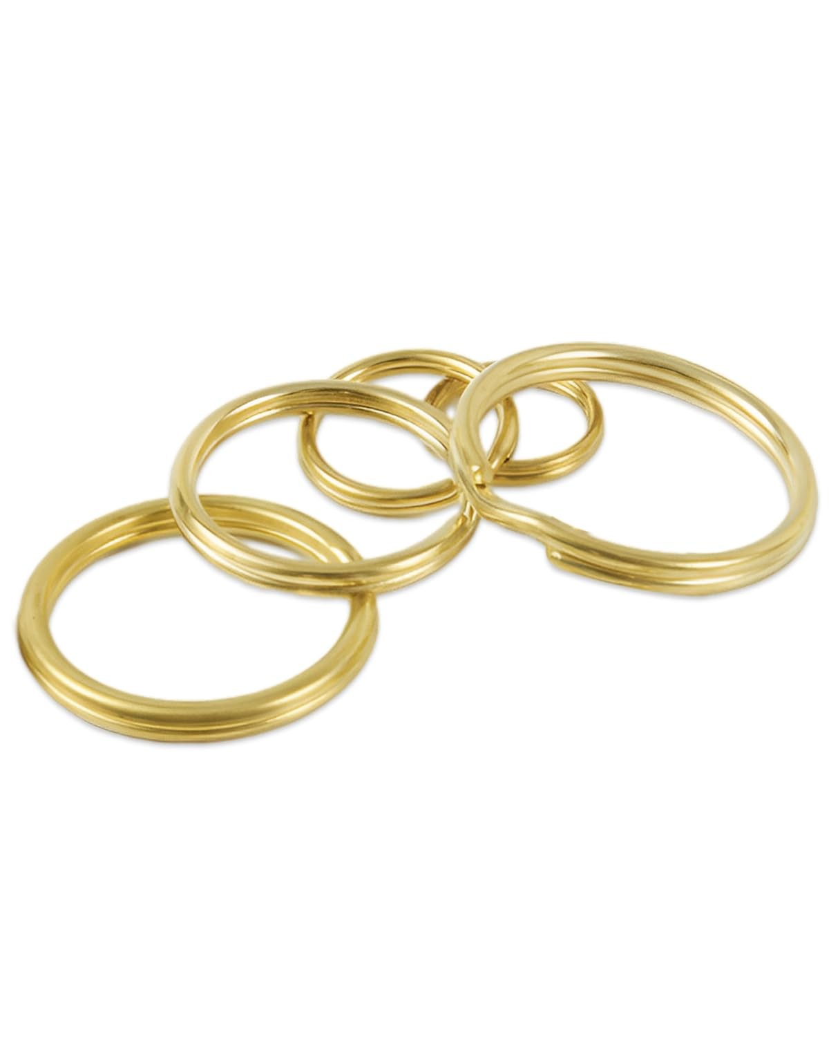 Bluemoona 10 Pcs – Brass Round Edged Keyring outside dimensions :32mm(1 1/4″)