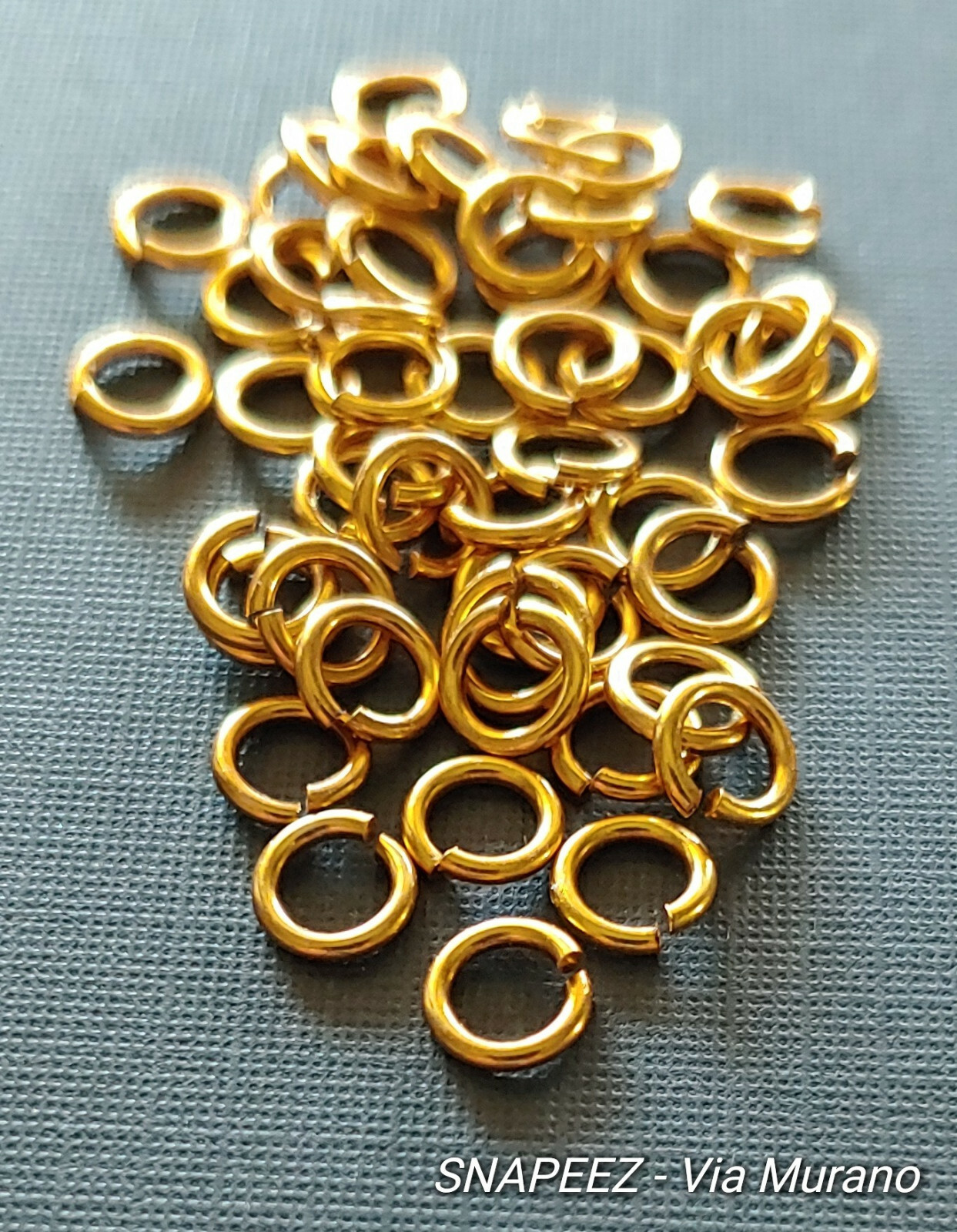 SNAPEEZ® II ULTRAPLATE® 24 kt. Russian Gold Ring Jump Ring 6mm. Made in USA.