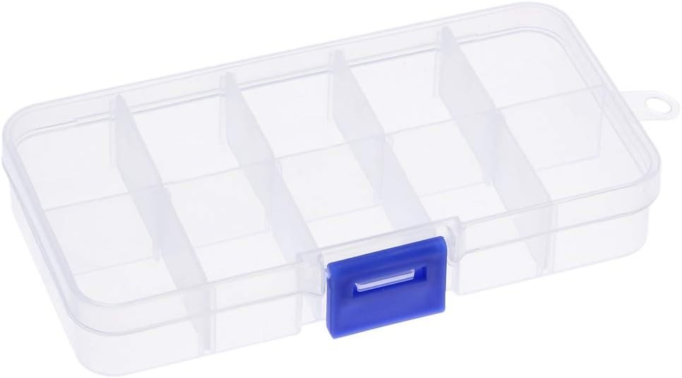 10 Grid Clear Plastic Organizer Box Bead Jewelry Craft Small Parts Storage Case
