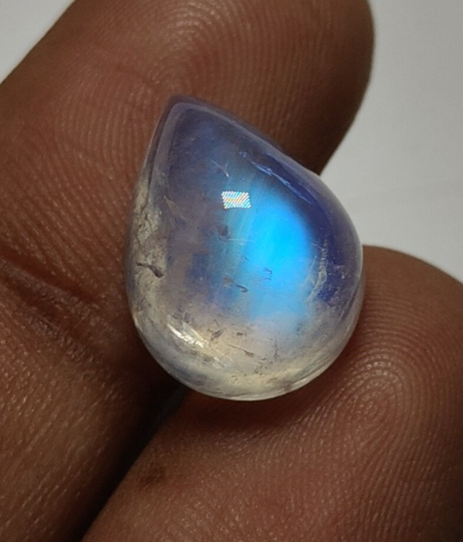 6A Brilliant Quality Natural Rainbow Moonstone Cabochon Pear Shape Gems 11×15 MM