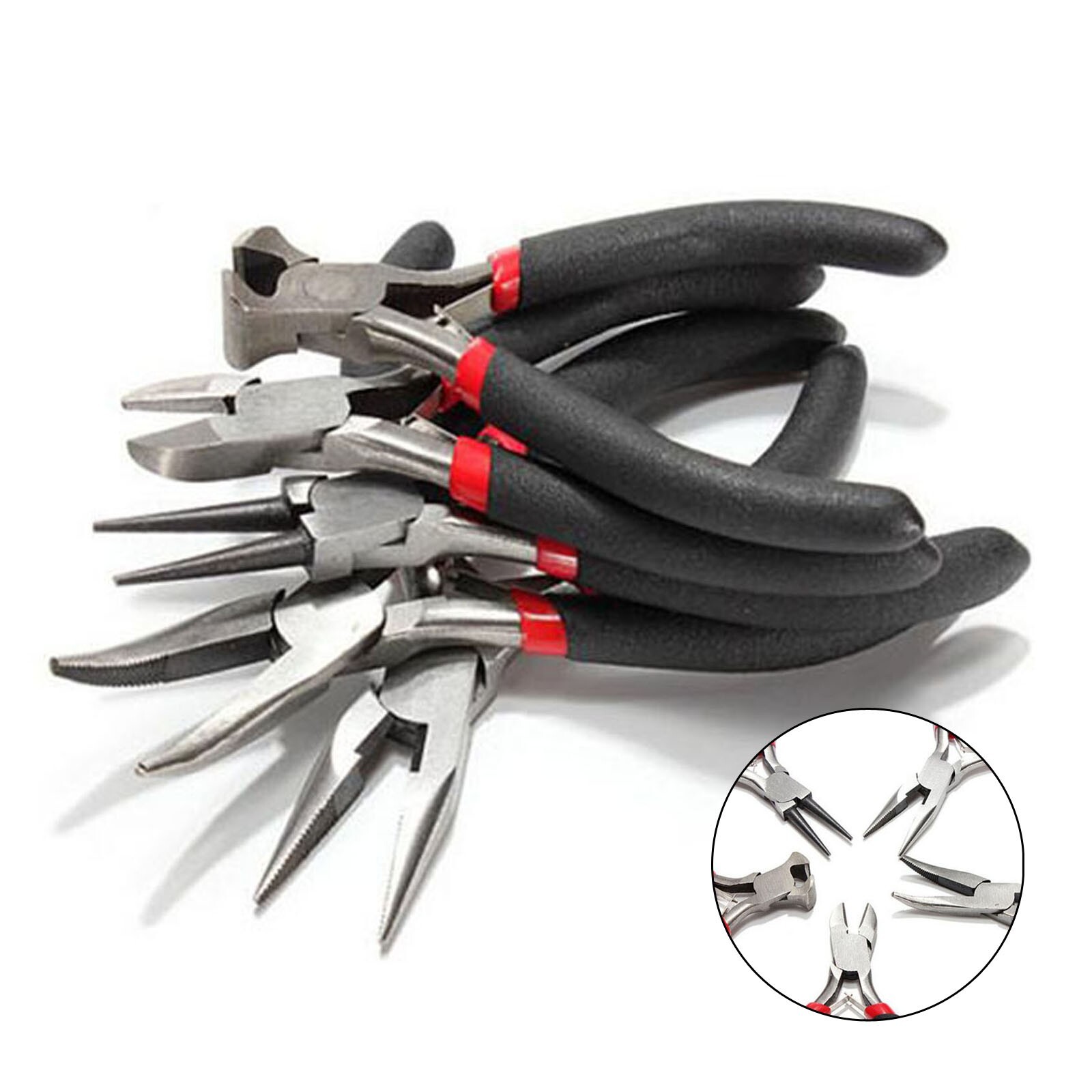 5pcs Jewelers Pliers Set Jewelry Making Beading Wire Wrapping DIY Tool Pliers