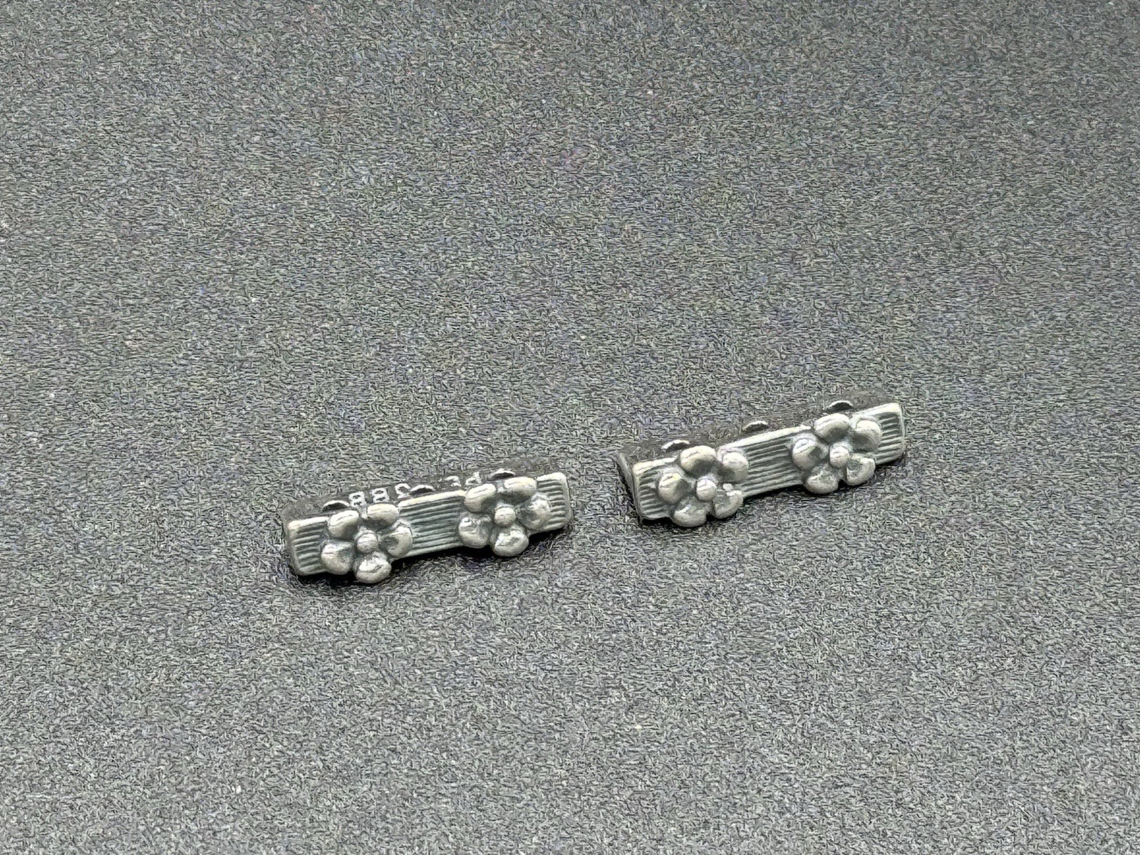 60 Sets JBB Findings Israel Antique Silver Plate Pewter Spacer Bars 2, 3, 4-Hole