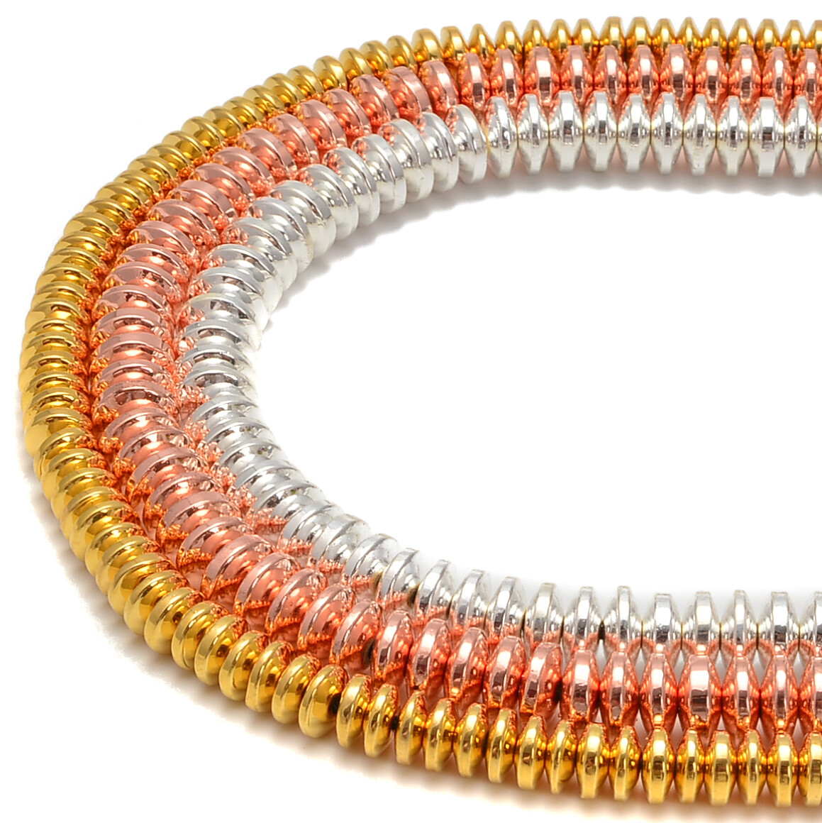 Titanium Gold /Silver/Rose Gold Hematite Rondelle Discs Beads 2x4mm 15.5″ Strand