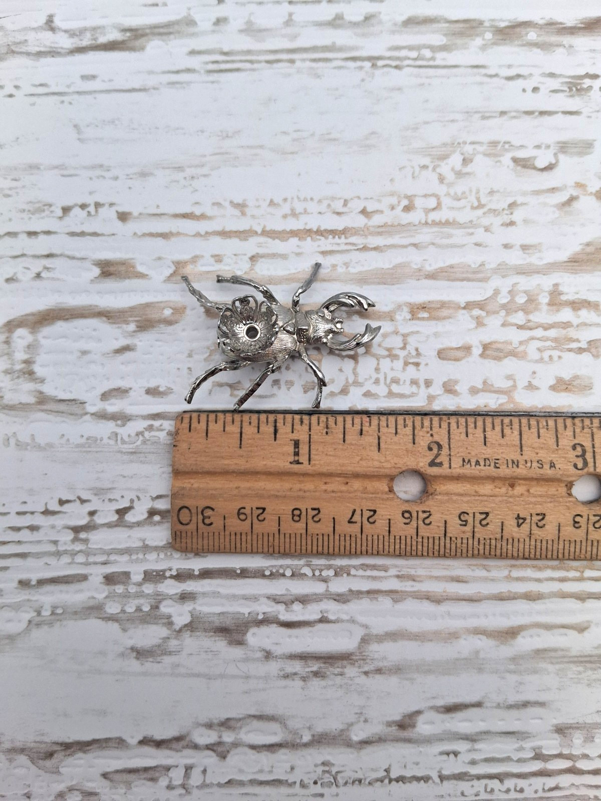Silver Plated Brooch Setting Beetle Lot of 8