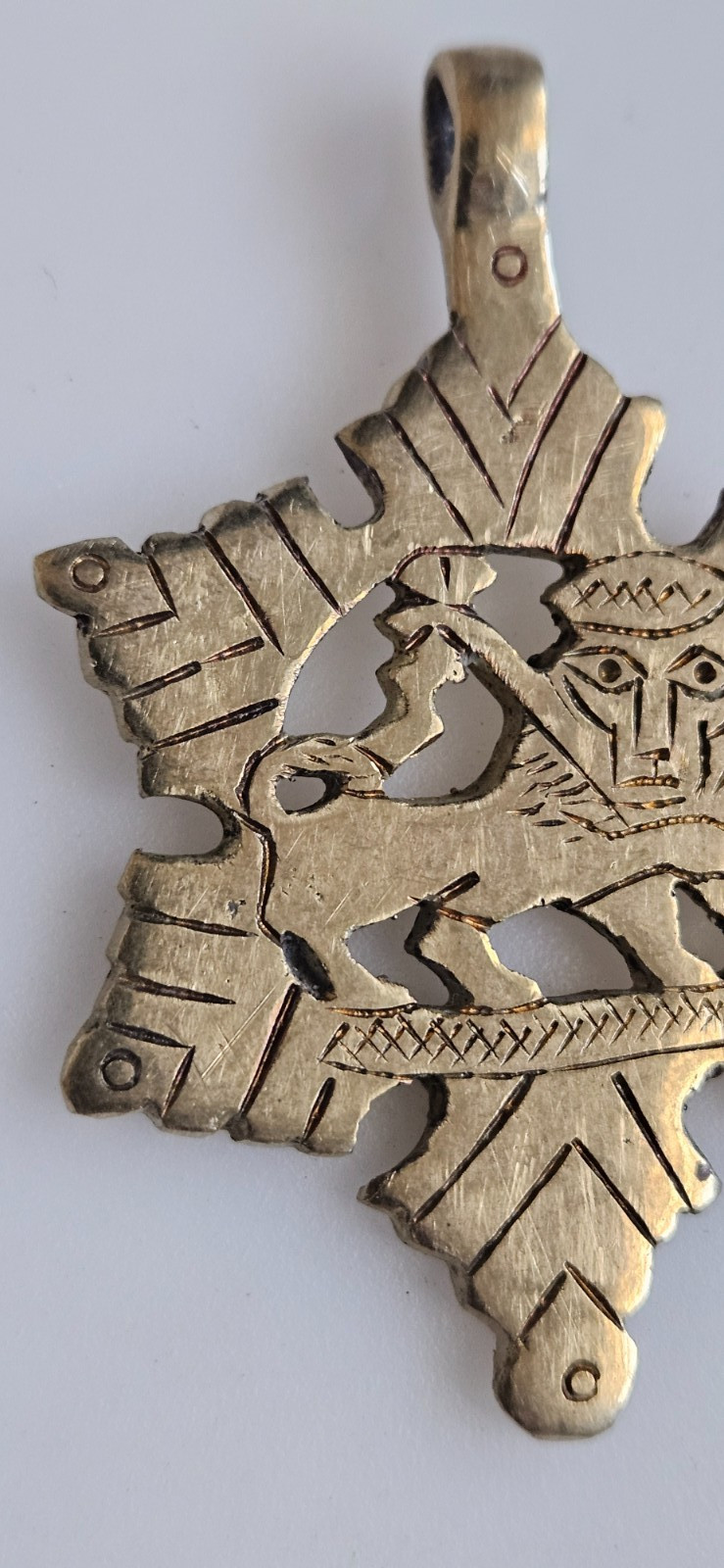 Ethiopian Lion of Judah pendant Ethiopian pendant brass pendant