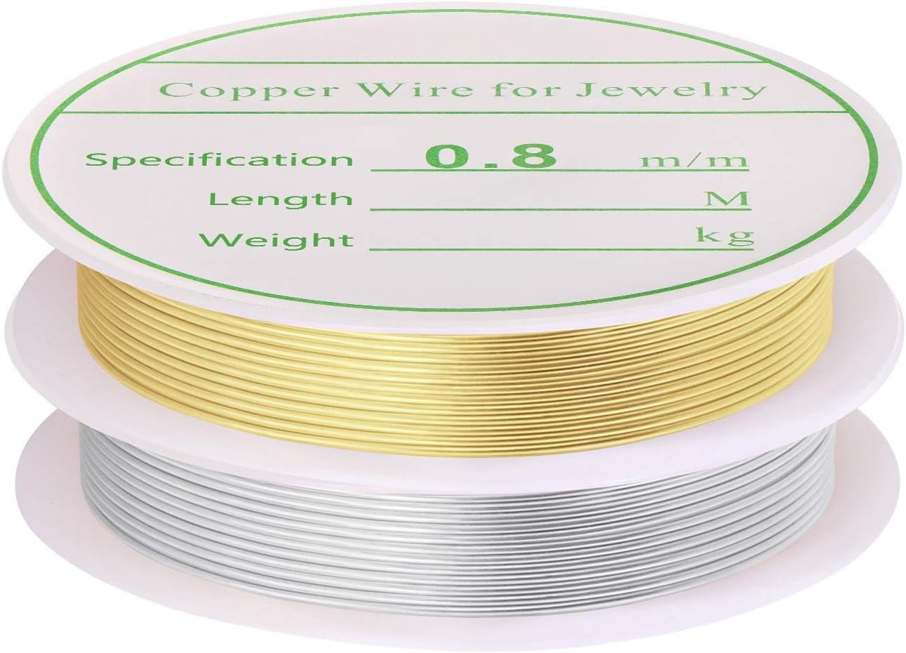 2 Pack Jewelry Craft Wire – 20 Gauge Tarnish Resistant Copper Beading Wire for J