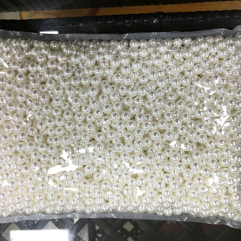 15000pcs 4~18mm High gloss ABS imitation pearl white pearl jewelry accessories