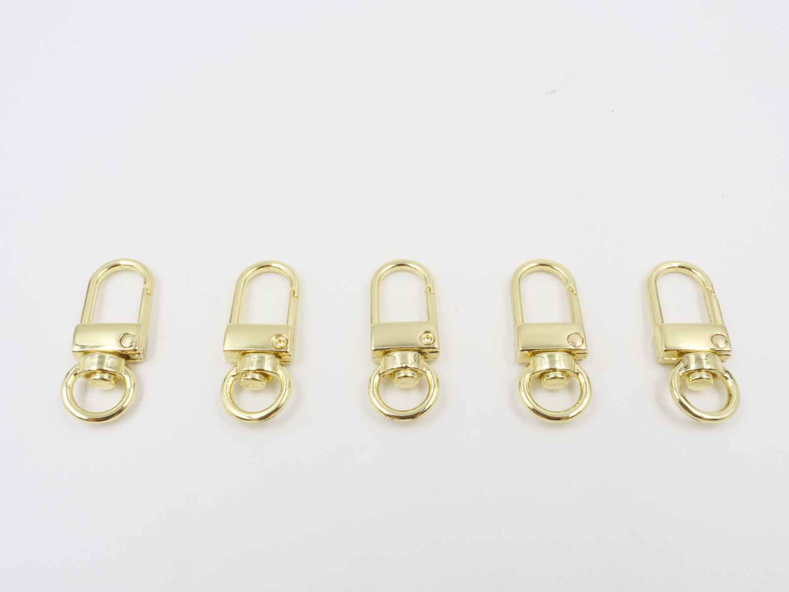 5 Pieces Gold Spring Clip Clasp For Pet Dog Cat Tags