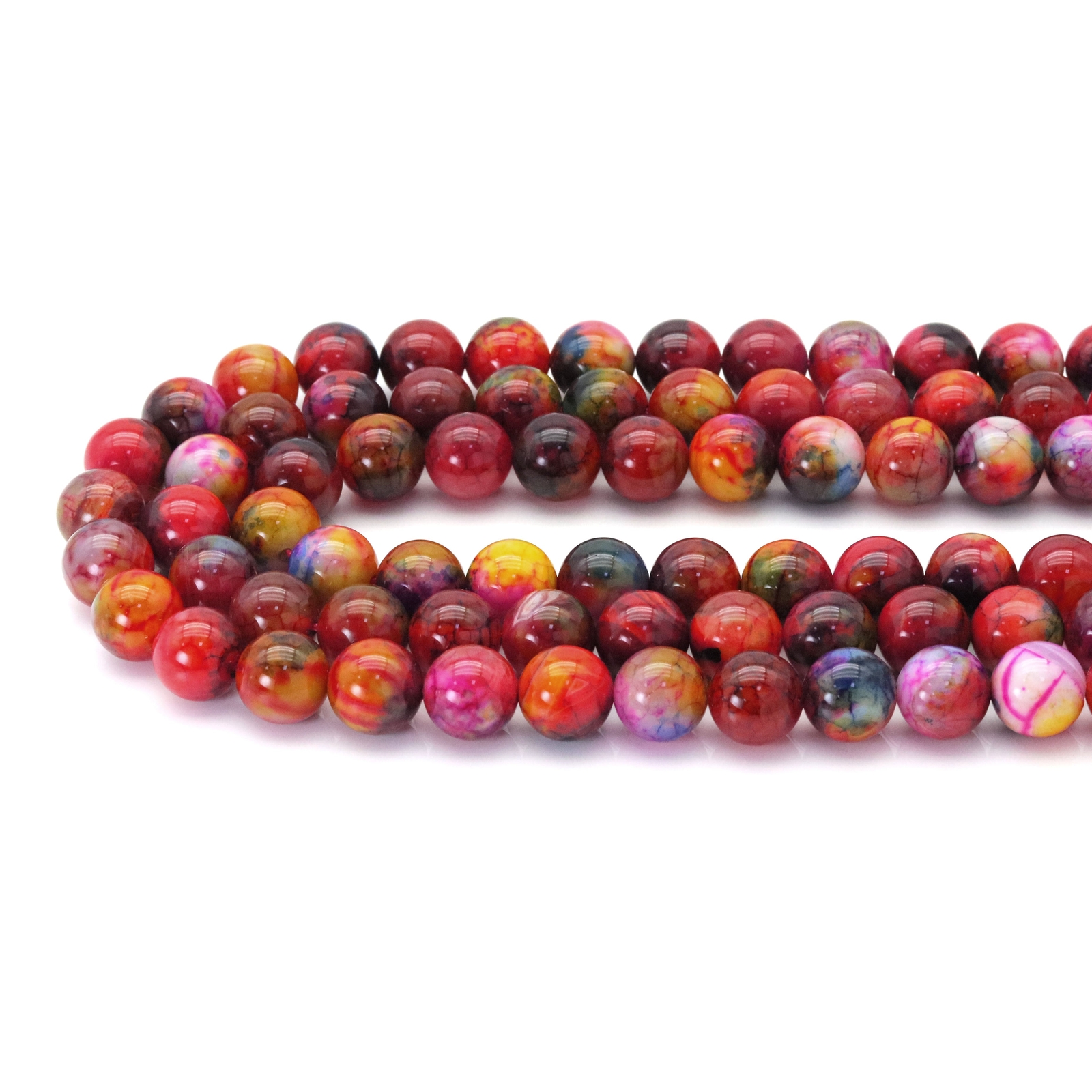 High-Quality Natural Orange Blue Agate, 12/14mm Round Smooth Beads – Sku#U1805