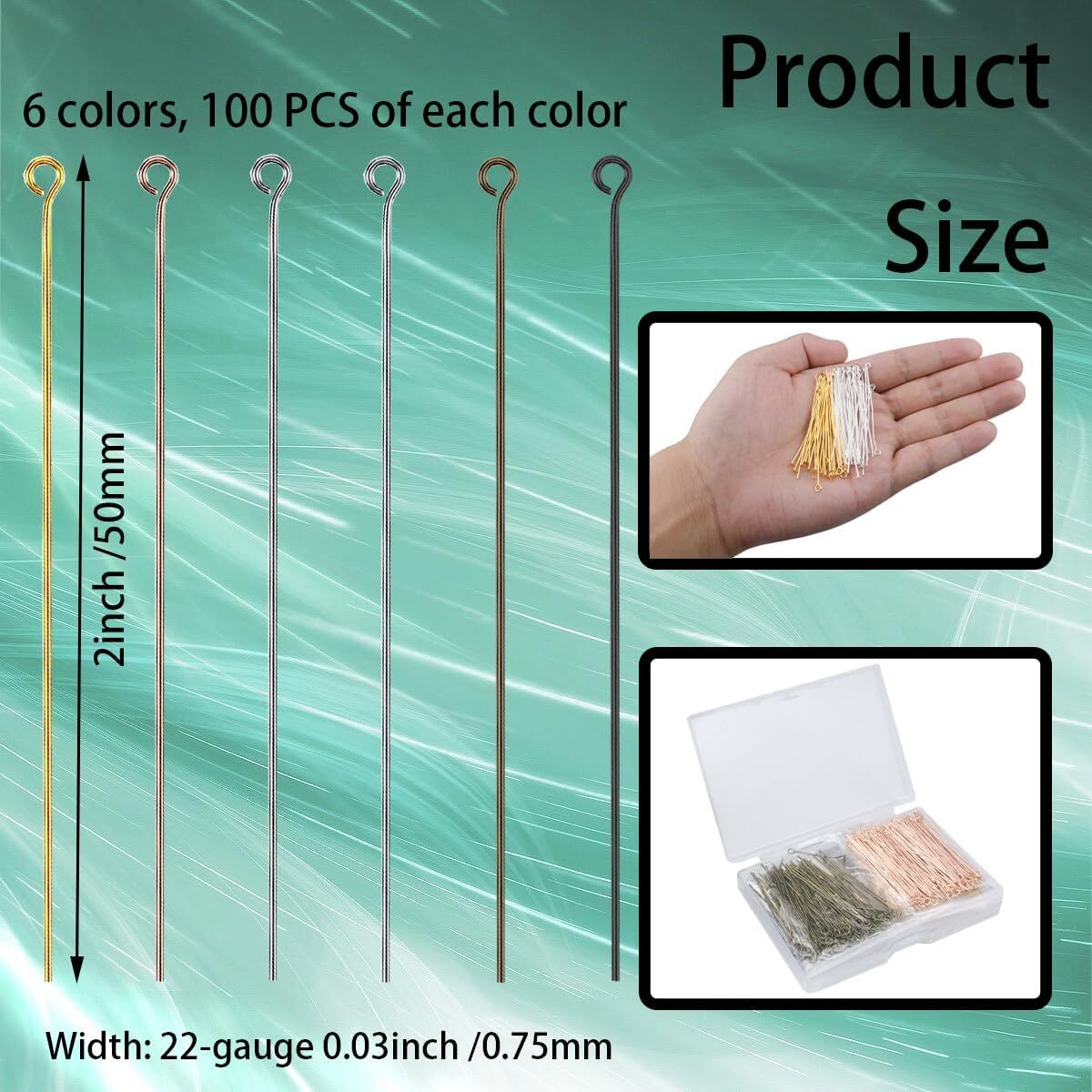 Free Shipping 600Pieces Flat Head Pins for Jewelry Making DIY Straight Head Pins