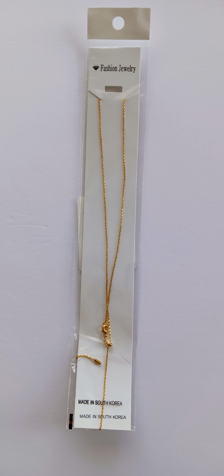 Fire Mountain Gems – gold-finished brass chain 0.9 mm adjustable 16-23 in. – NEW