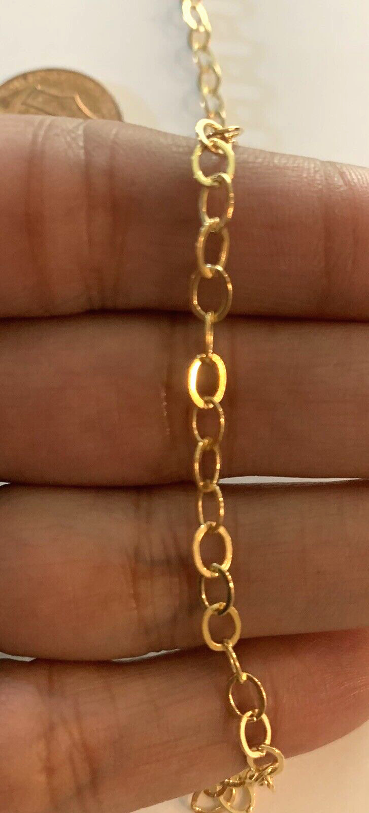 5x4mm 14kt gold filled heavy flat cable chain 5ft.