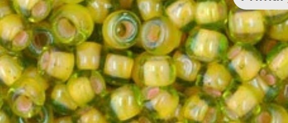 6/0, Toho Seed, #302, Inside-Color JONQUIL/APRICOT Lined, 10g, TR-06-302