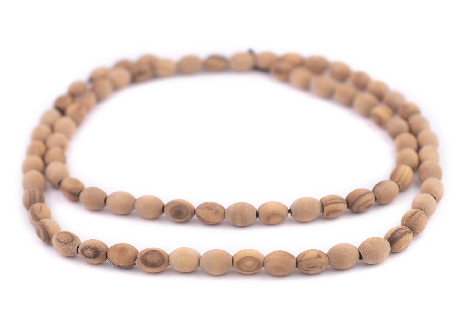 Oval Olive Wood Beads from Bethlehem 8x6mm Middle East Brown Large Hole