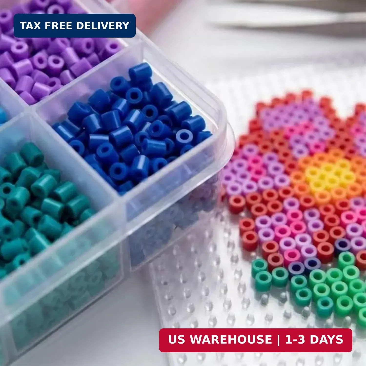 2.6mm Mini Fuse Beads Kit, 28000 Pcs Set in 48 Colors, Including Pegboards, Twee