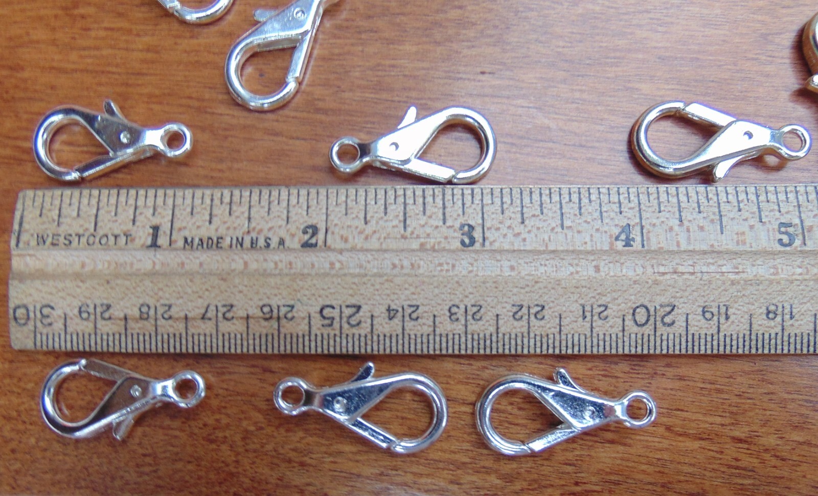 25 Large Silver Plated Lobster Clasps 29mm Brass FINDINGS 1″+ No Nickel /Lead
