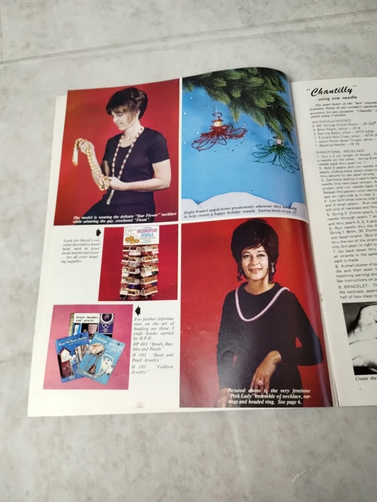 Vintage “Beauty in Beading” Jewelry Making Craft Pattern Book 1972 HA-5