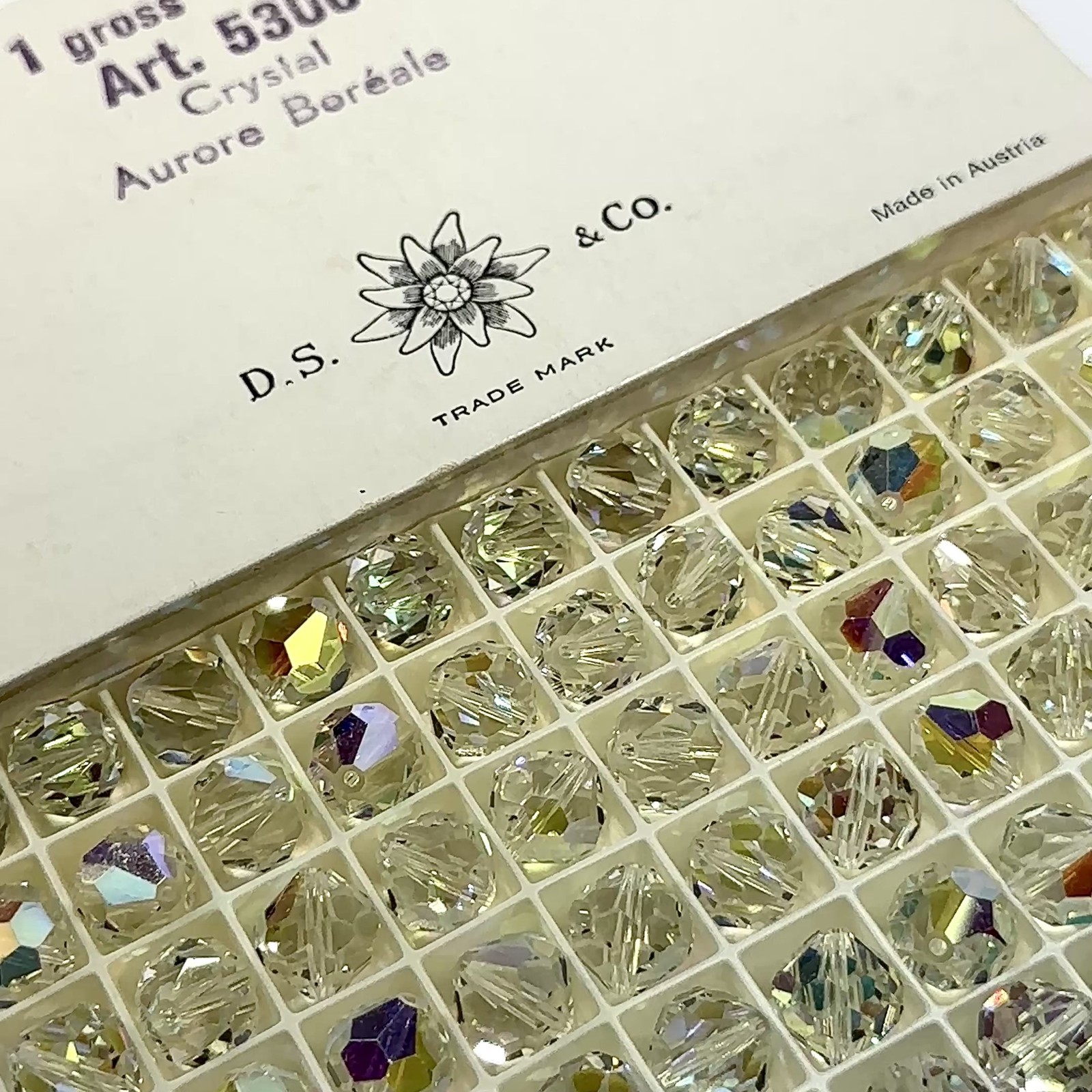 Swarovski Art.# 5300 – 10mm Crystal AB Vintage Beads SW247