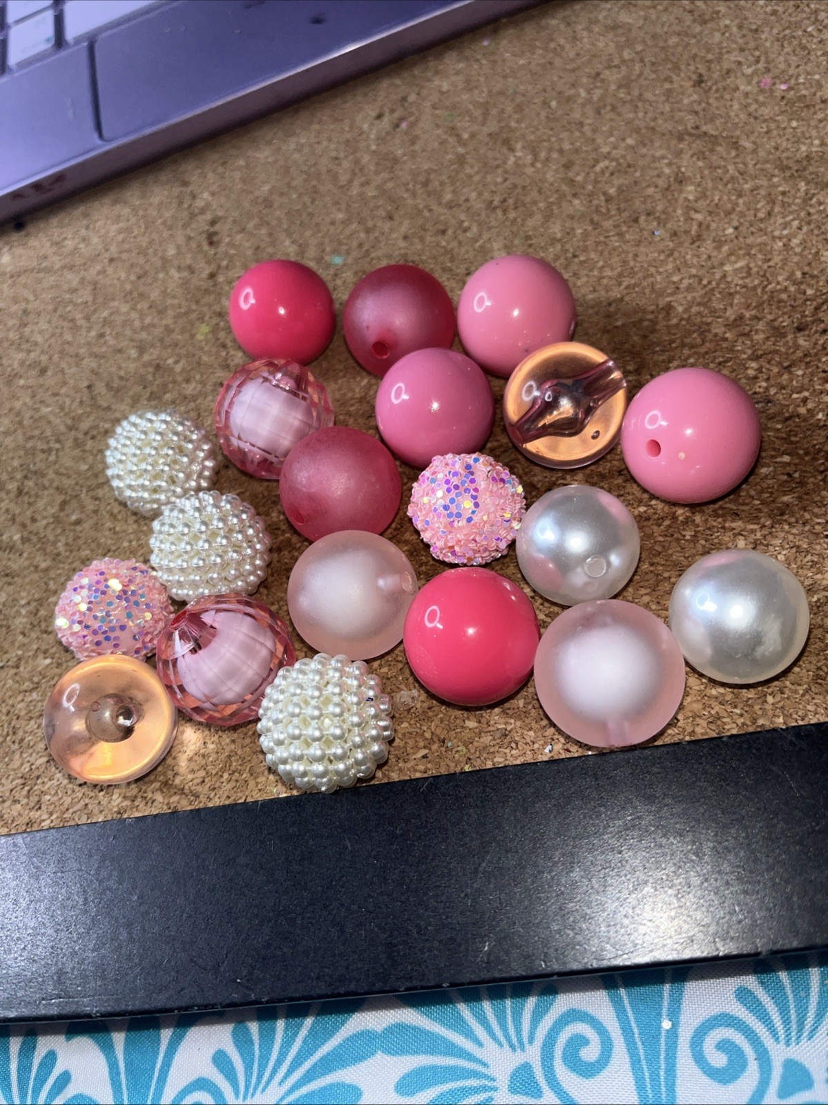 20 Pc. Pretty In Pink Bead Mix Ships From The United States Local Seller