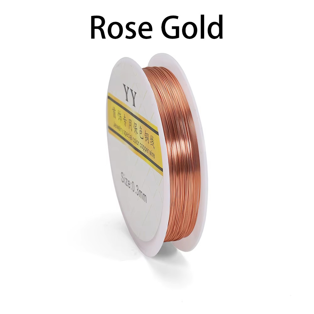 1Roll Gold Color Copper Wire 0.2/0.3/0.4/0.5/0.6/0.7/0.8/1.0Mm Beading Cord DIY