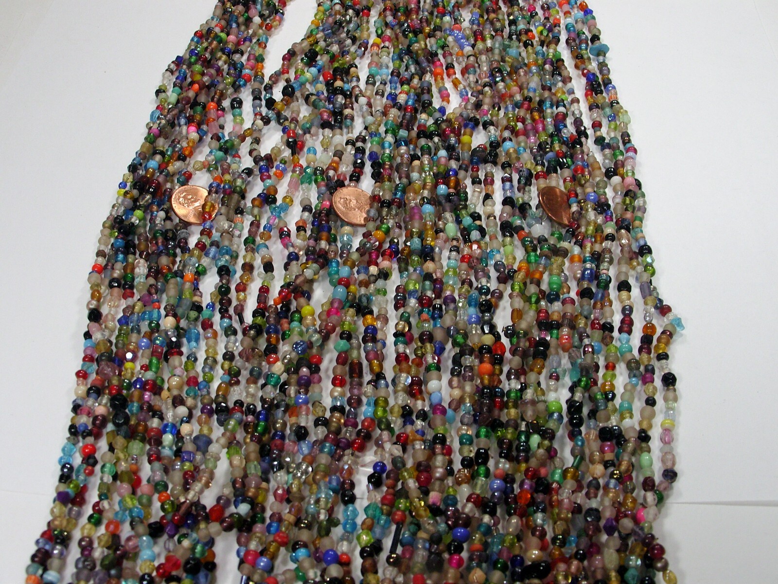 30 Strands 36″ India Handmade Assorted Color Glass Beads Wholesale Bulk (CT-53)