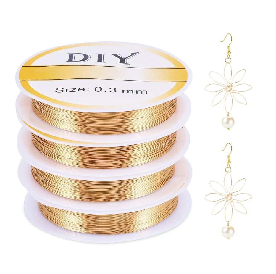 262 Ft 14K Gold Filled Wire 28 Gauge 0.3Mm Dead Soft round Gold Filled Brass Wir