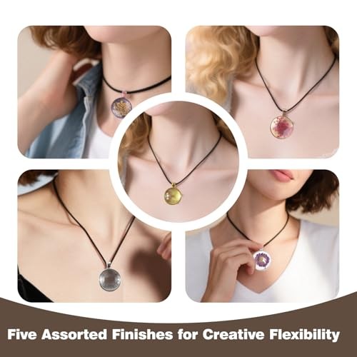 30PCS Pendant Trays Set for Jewelry Making 10pcs Empty Photo Pendent 10pcs