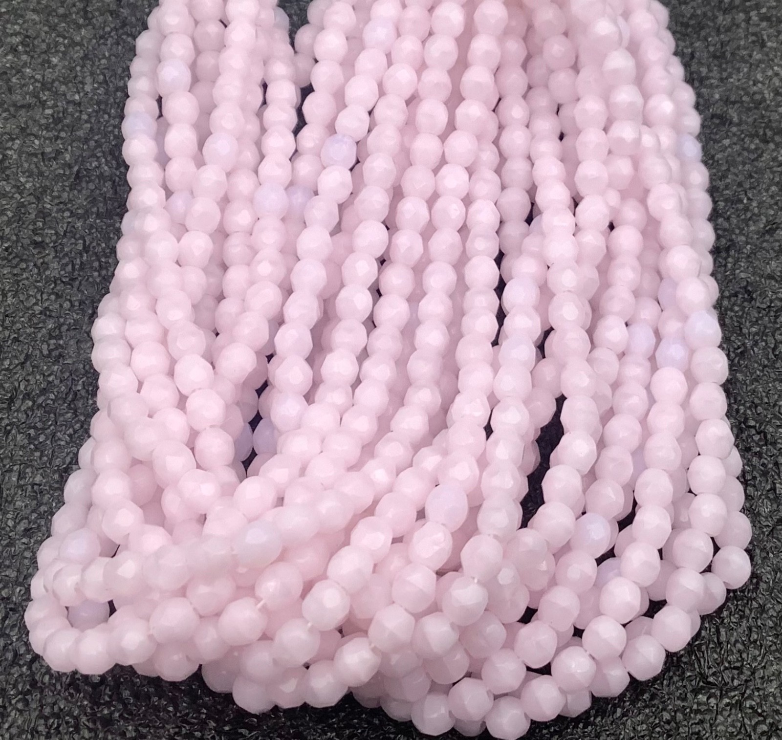 600 Beads Czech Pink Round-4mm Faceted fire Polished Glass beads-#14429