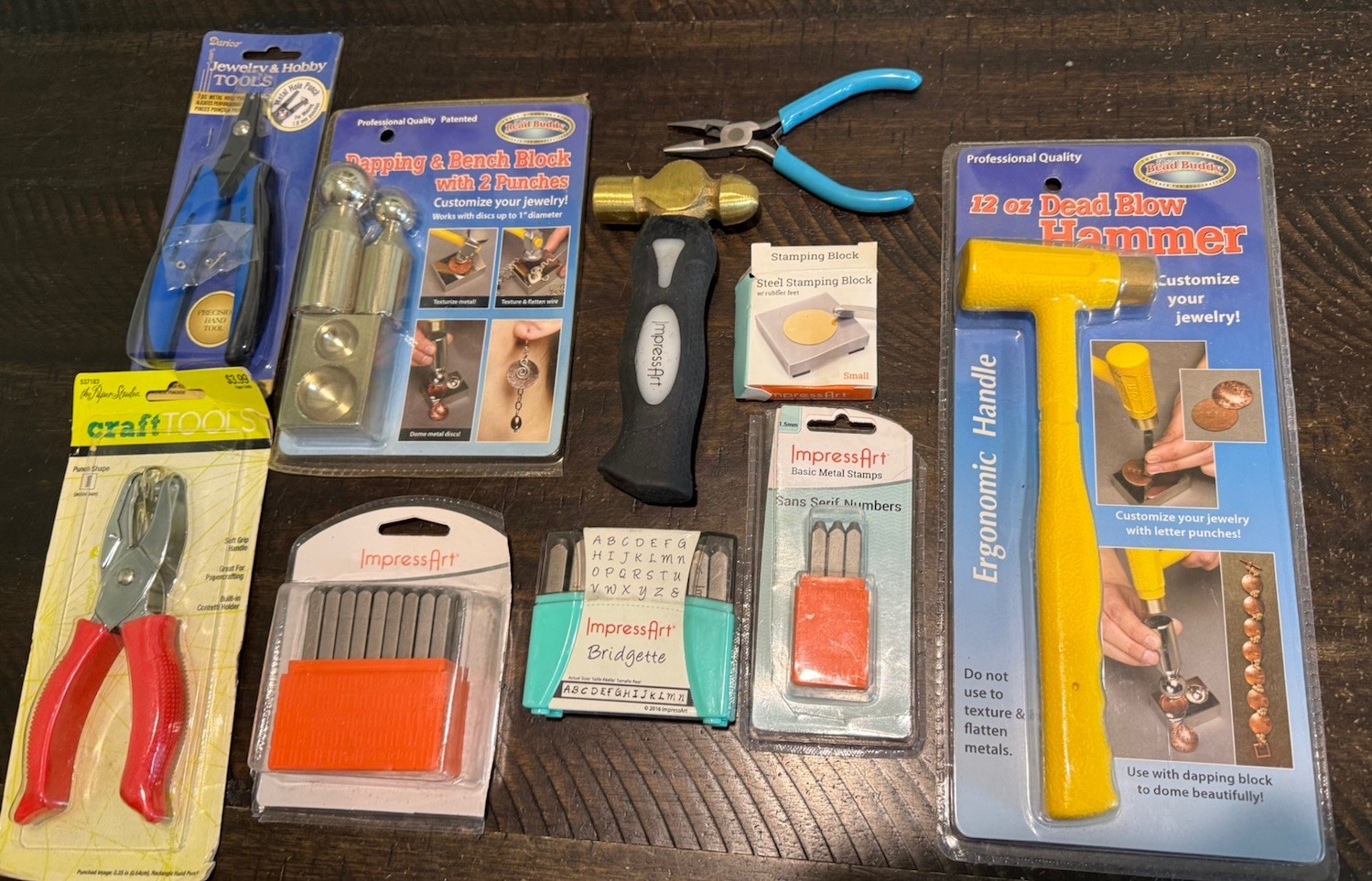 Bead Buddy 12oz Dead Blow Hammer Ergonomic Handle Jewelry Hammer Tool Lot