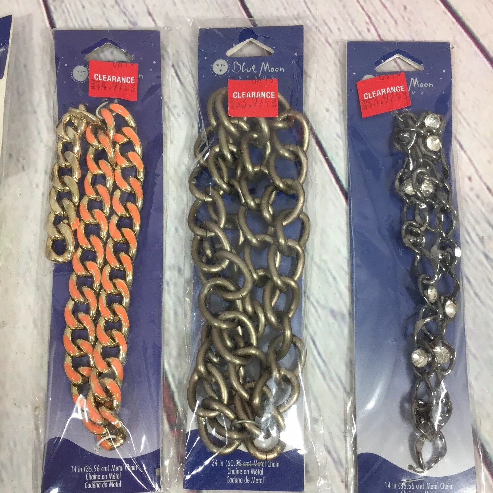 Jewelry Making Craft Supply Lot New in Original Package – Chains Beads Charms 7