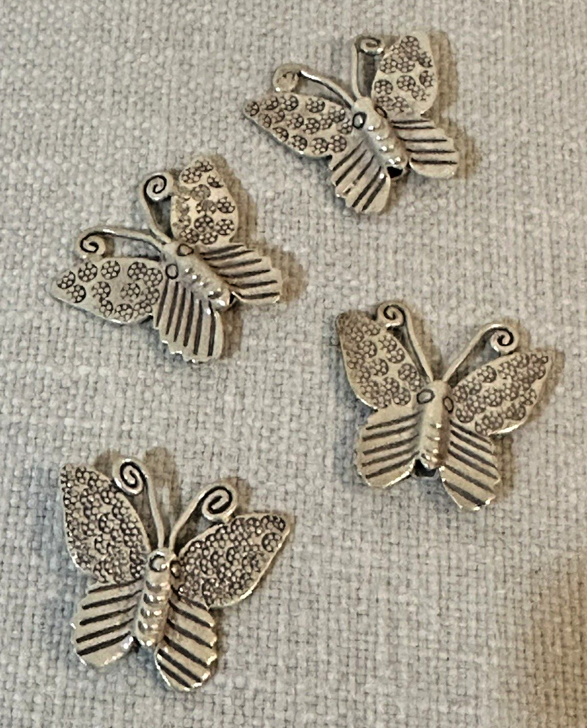 Thai Karen Hill Tribe Silver BUTTERFLY Pendant Bead Large Charm Artisan