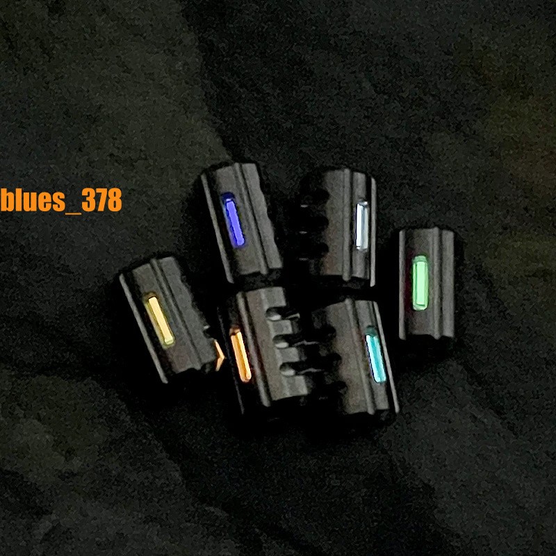EDC Titanium Knife Lanyard Bead Paracord Glow in the Dark Pendant 25 Years Life