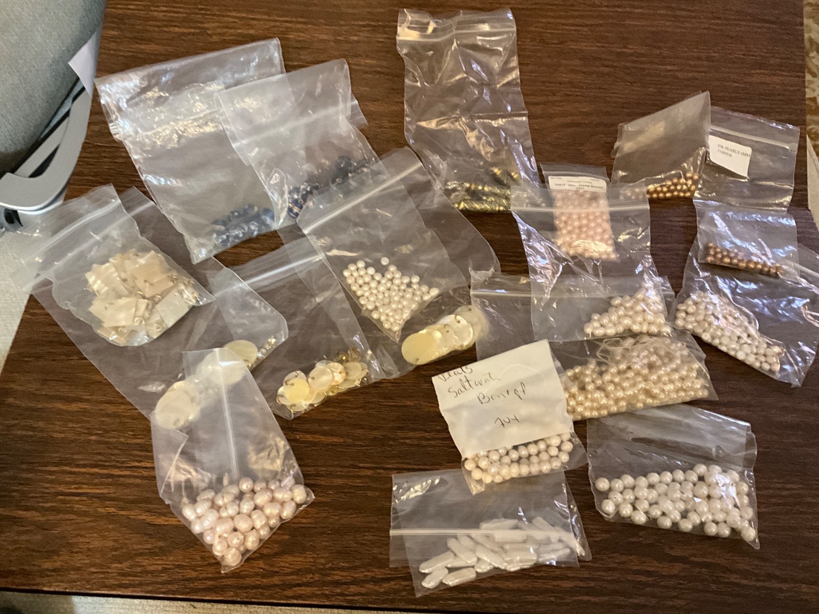 Fresh Water Pearl Beads Strands Colored Mixed Lot Various Sizes & Glass Beads