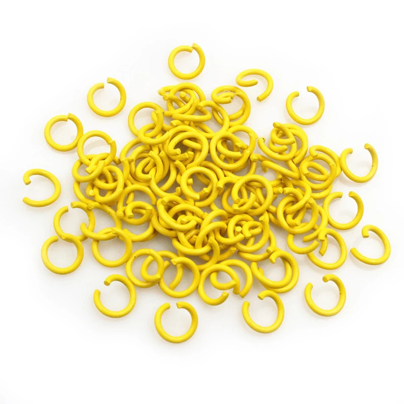 200Pcs 6/8/10Mm Colorful Metal Open Jump Rings for Necklace Chains Split Rings D