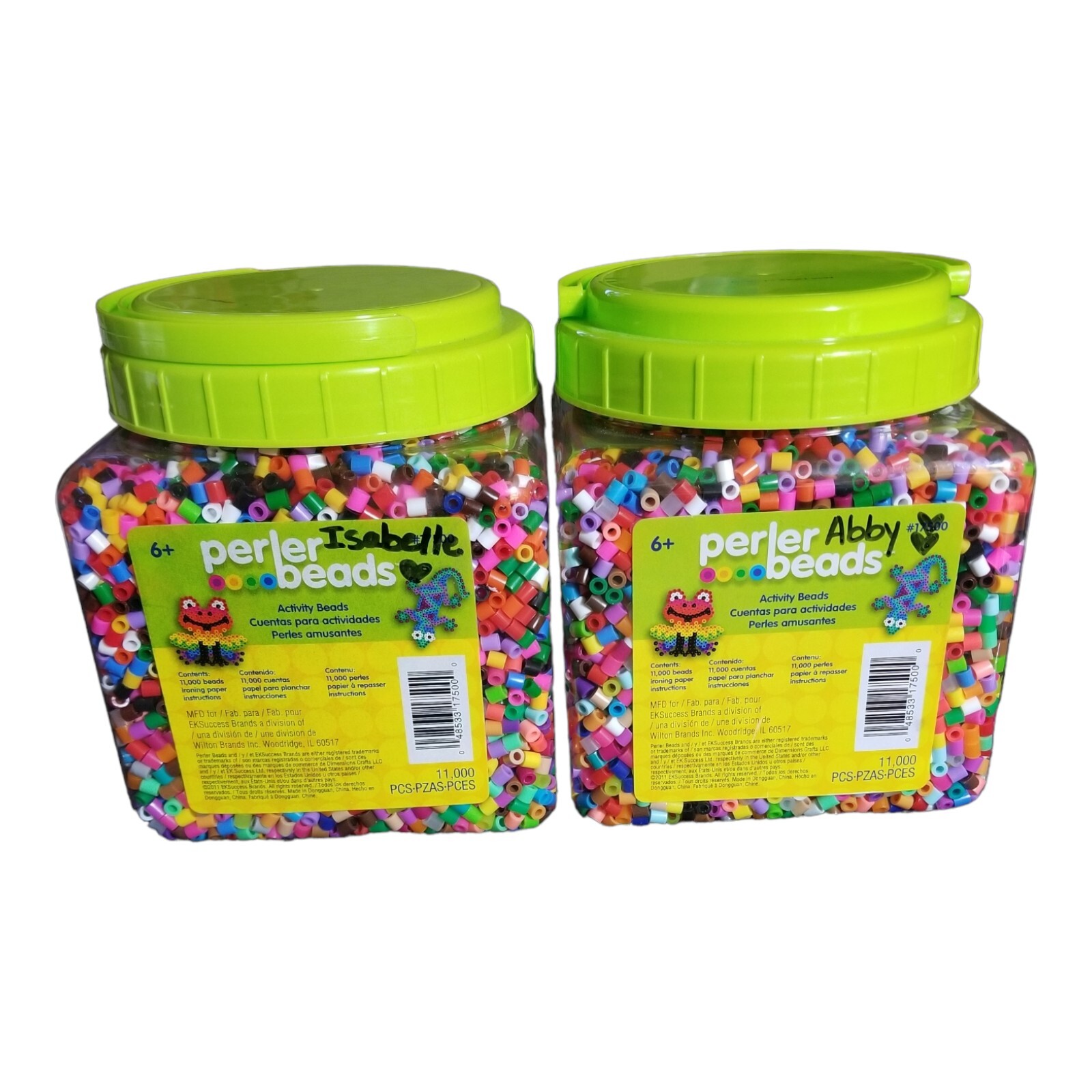 Perler Beads Assorted Multicolor Beads for Kids Crafts Lot of 2 Completely Full