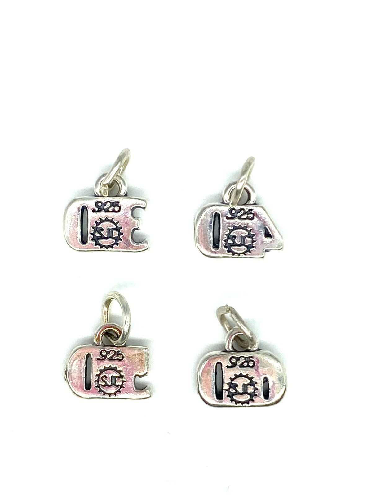 Decade Number Charm with Open Jump Ring. Sterling Silver .925 Free Shipping!!