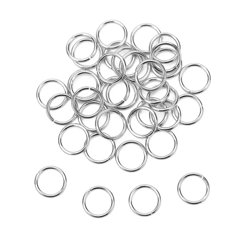 100Pcs PVD Stainless Steel Open Jump Rings Lot 3 4 5 6 7 8 10 Mm Split Rings Con