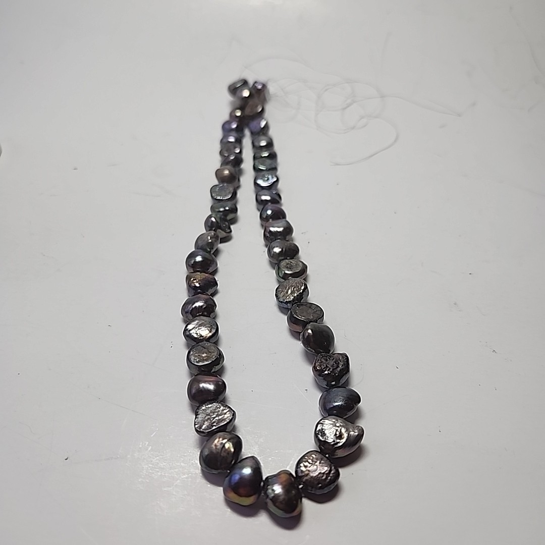 16″ Strand 10mm Baroque Peacock Pearls Jewelry Making Beads Purple Oil Slick